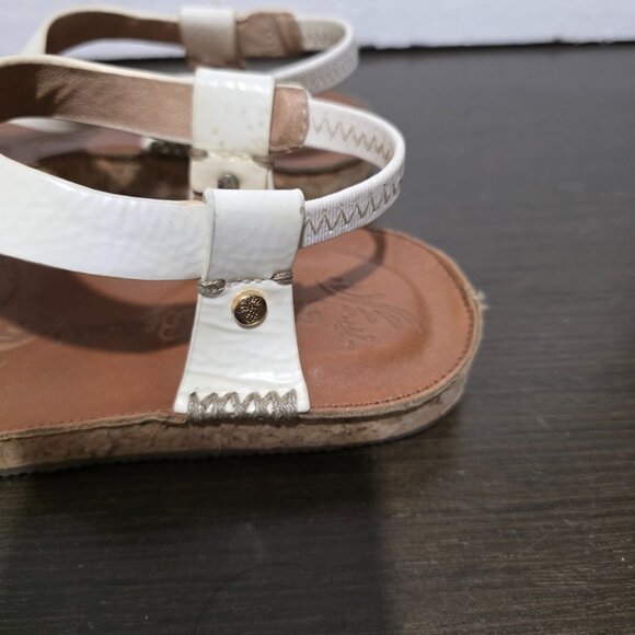 Tommy Bahama Off White Leather Thong Sandals 7 - Picture 7 of 11